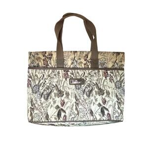 Vintage Jordache Small Overnight Carry on Bag Shoulder Bag Floral Tapestry EUC